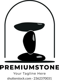 balance stone logo vector illustration, design vector inspiration logo