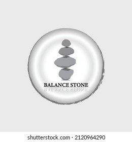 Balance Stone Vector Vintage Logo Graphic Design