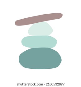 Balance stones for spa. Zen concept of concentration. Simple illustration