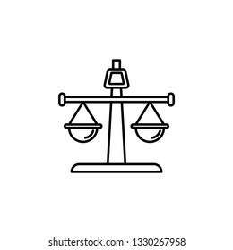 Balance, straight icon. Element of law and justice icon. Thin line icon for website design and development, app development. Premium icon