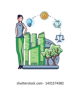 Balance and sustainability design icon vector ilustration