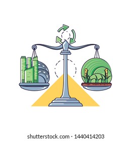 Balance and sustainability design vector ilustration