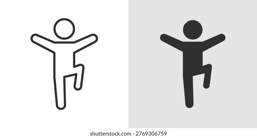 Balance training icon representing stability exercises, coordination improvement, and core strength development for better body control.