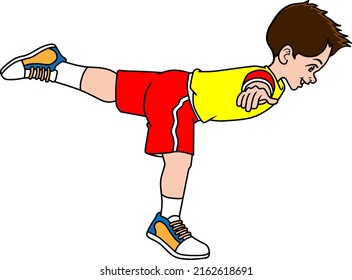 balance training vector illustration isolated on white background