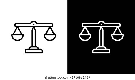 Versión bicolor del equilibrio en fondo blanco y negro