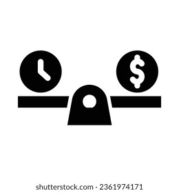 Balance Vector Glyph Icon For Personal And Commercial Use.
