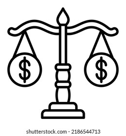 Balance vector icon. Can be used for printing, mobile and web applications.