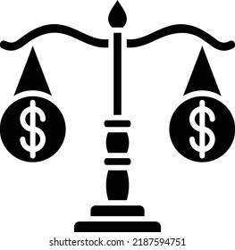 Icono de vector de balance. Se puede usar para imprimir, móviles y aplicaciones web.