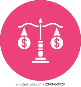 Icono de vector de balance. Se puede usar para imprimir, móviles y aplicaciones web.