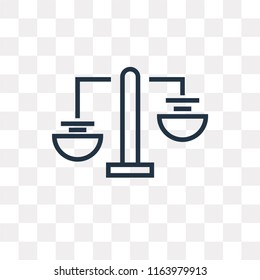 Balance vector icon isolated on transparent background, Balance logo concept