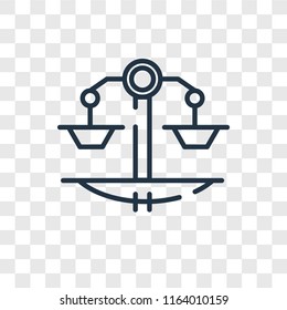 Balance vector icon isolated on transparent background, Balance logo concept