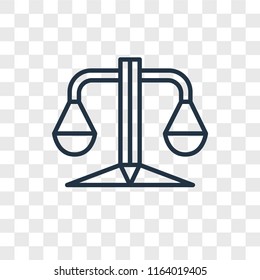 Balance vector icon isolated on transparent background, Balance logo concept