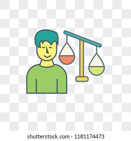 Balance vector icon isolated on transparent background, Balance logo concept