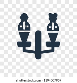 Balance vector icon isolated on transparent background, Balance transparency logo concept