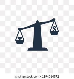 Balance vector icon isolated on transparent background, Balance transparency concept can be used web and mobile