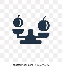 Balance vector icon isolated on transparent background, Balance transparency concept can be used web and mobile