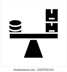 Balance vector icon isolated on white background. Business flat concept .