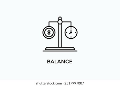 Icono De Vector De Equilibrio O Ilustración De Logo