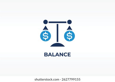 BALANCE vector, icon or logo sign isolated symbol illustration