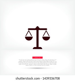 Balance Vector icon . Lorem Ipsum Illustration design