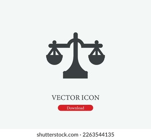 Balance vector icon. Symbol in Line Art Style for Design, Presentation, Website or Mobile Apps Elements, Logo. Scale symbol illustration. Pixel vector graphics - Vector