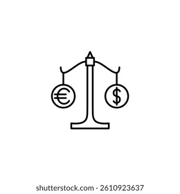 Balance vector illustration line icon icons design