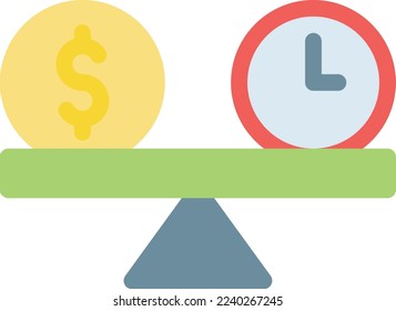 ilustración del vector de balance en un fondo transparente. Símbolos de calidad superior. Iconos vectoriales de color de línea para el concepto y el diseño gráfico.