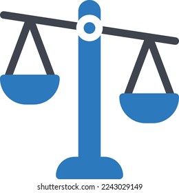 ilustración del vector de balance en un fondo transparente. Símbolos de calidad superior. Iconos vectoriales de glifos para diseño de conceptos y gráficos.