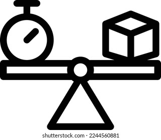 balance  Vector illustration on a transparent background. Premium quality symmbols. Thin line vector icons for concept and graphic design.