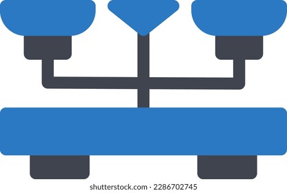 ilustración del vector de balance en un fondo transparente. Símbolos de calidad superior. Iconos vectoriales de glifos para diseño de conceptos y gráficos.