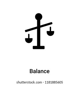 Balance icon  vector isolated on white background, logo concept of Balance  sign on transparent background, filled black symbol