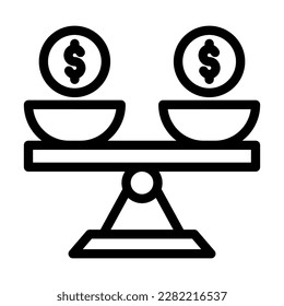 Balance Vector Line Icon Design