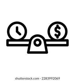 Diseño de icono de la línea del vector de balance