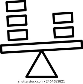 Balance Vector Line Icon Design
