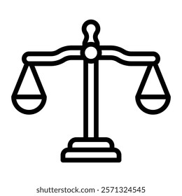 Balance Vector Line Icon Design