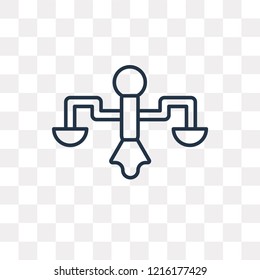 Balance vector outline icon isolated on transparent background, high quality linear Balance transparency concept can be used web and mobile