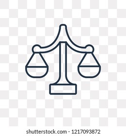 Balance vector outline icon isolated on transparent background, high quality linear Balance transparency concept can be used web and mobile