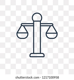 Balance vector outline icon isolated on transparent background, high quality linear Balance transparency concept can be used web and mobile