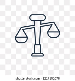Balance vector outline icon isolated on transparent background, high quality linear Balance transparency concept can be used web and mobile