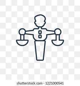 Balance vector outline icon isolated on transparent background, high quality linear Balance transparency concept can be used web and mobile