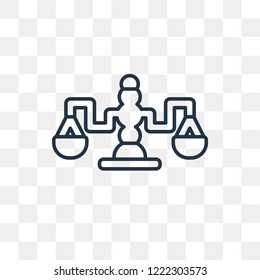 Balance vector outline icon isolated on transparent background, high quality linear Balance transparency concept can be used web and mobile