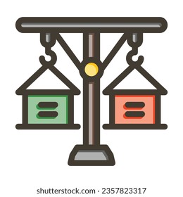 Icono De Colores Relleno De La Línea Espesa Del Vector De Equilibrio Para Uso Personal Y Comercial.
