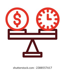 Balance Vector Thick Line Two Color Icons For Personal And Commercial Use.

