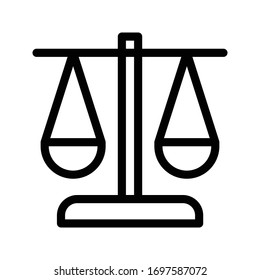 balance vector thin line icon 