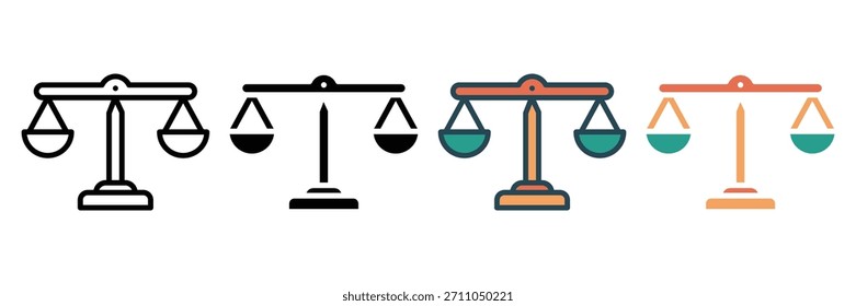 Icono de Web de equilibrio colección de estilo múltiple