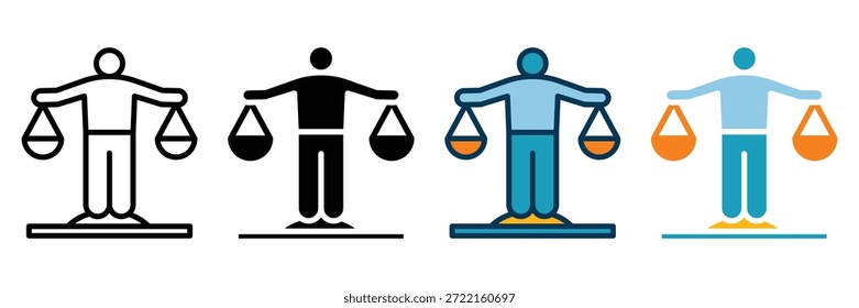 Icono de Web de equilibrio colección de estilo múltiple
