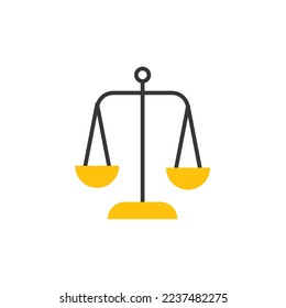 balance weighing scale vector icon justice punishment law