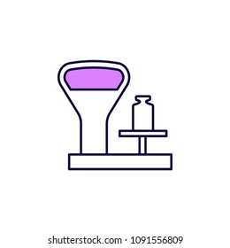 balance with weight icon. Element of simple colored web icon for mobile concept and web apps. Isolated balance with weight icon can be used for web and mobile. Premium icon on white background