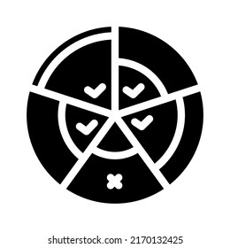 vector de icono de glifo de rueda de balance. señal de la rueda de balance. ilustración de símbolo aislado
