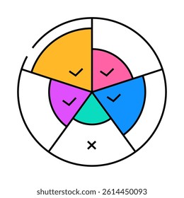 balance wheel line icon vector. balance wheel sign. isolated symbol illustration